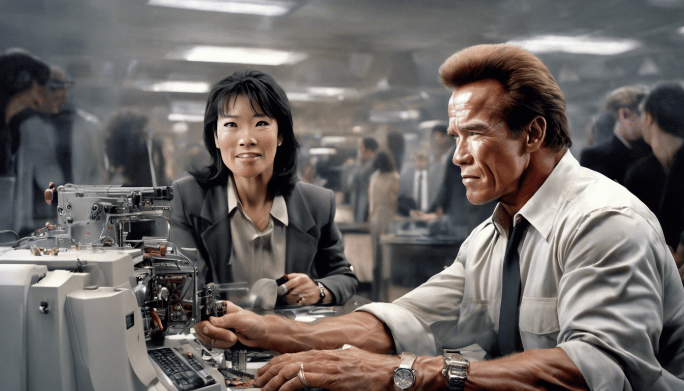 découvrez la rencontre exceptionnelle entre arnold schwarzenegger, légende du cinéma, et ann miura-ko, pionnière de la technologie, pour une fusion inédite entre deux univers fascinants. ne manquez pas ce rendez-vous entre le monde du cinéma et de la technologie (#754).