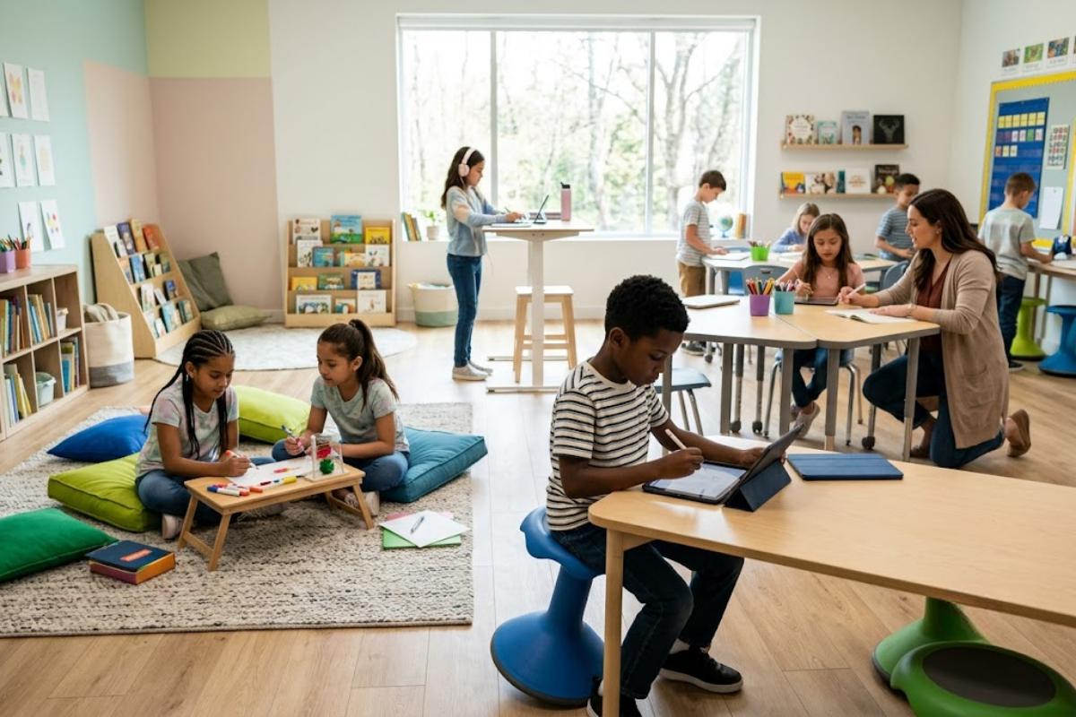 Concentration, autonomie, confiance : ce que change un espace d’apprentissage flexible